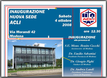 Inaugurazione nuova scheda ACLI